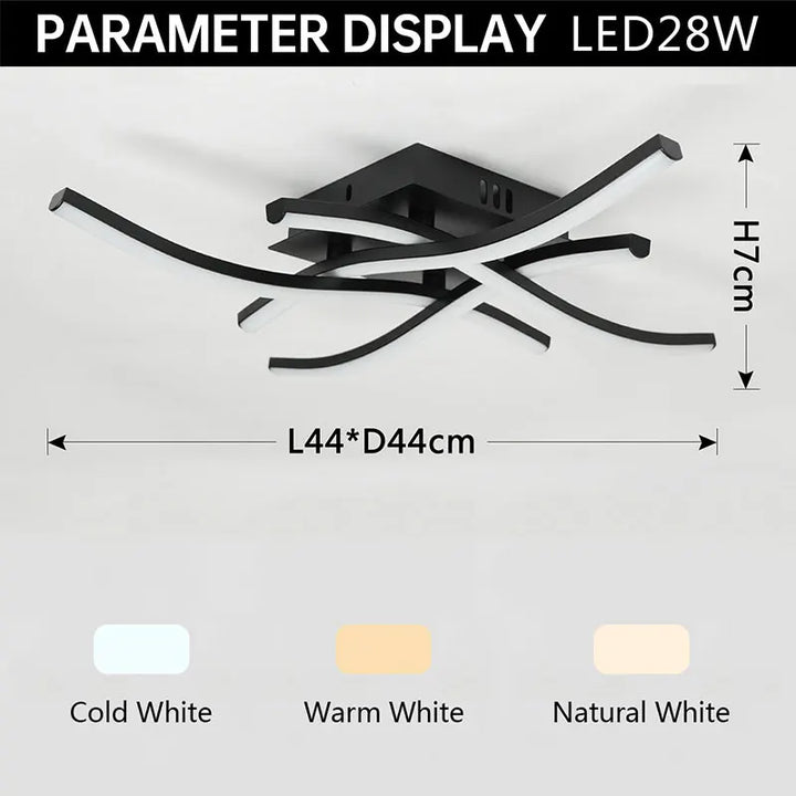 Moderne LED plafondlamp voor woonkamer, eetkamer, slaapkamer en balkon