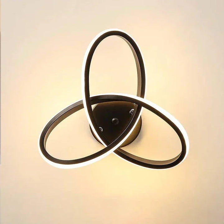 Moderne LED Wandleuchte – Kleeblatt Zwart & Witte Plafondlamp voor Slaapkamer, Woonkamer, Gang en Werkkamer met Afstandsbediening en Dimbare Opties