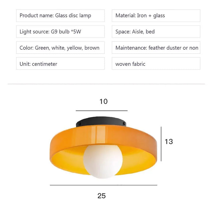 Moderne dubbele glazen plafondlamp – G9-lamp wandlamp voor woonkamer, slaapkamer, hal en balkon