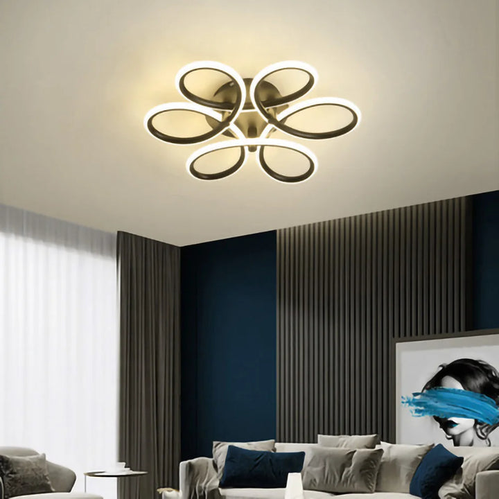 Moderne LED bloem plafondlamp | 12W driekleurige plafondlamp voor woonkamer, gang, slaapkamer en meer