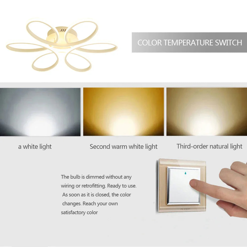 Flush Mount Lamp Drie Kleuren Moderne LED Gang Plafondlamp Super Helder Woonkamer Ganglicht Oogbescherming Woningdecoratielicht