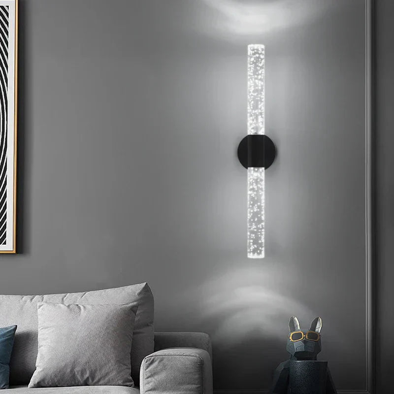 Moderne LED Kristall Wandleuchte – Slanke Wandmontage Lichtarmatuur voor slaapkamer, woonkamer, gang en corridor