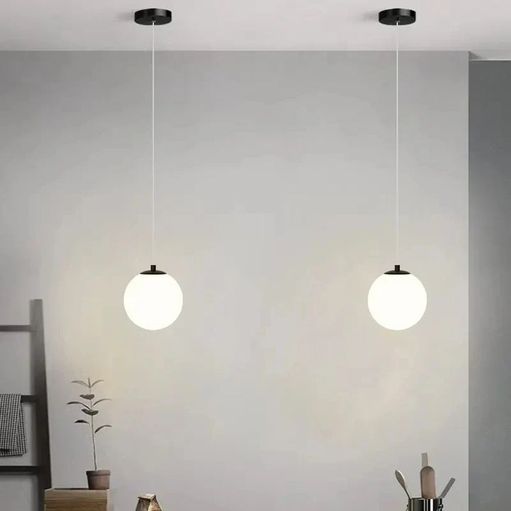 Moderne Glass LED Pendant Light – Nordic Style Hanglamp voor Woonkamer, Slaapkamer, Restaurant en Bar, 220V AC, Binnenverlichtingsarmatuur