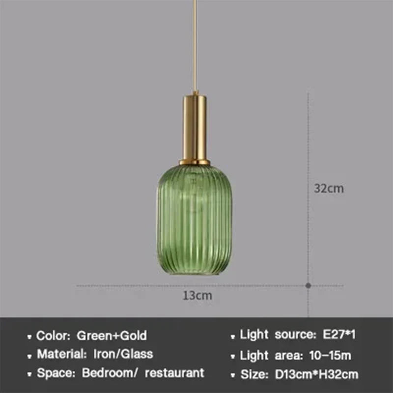 Moderne Nordic Glazen Hanglamp – Enkele Kop LED Hanglamp voor Eetkamer, Slaapkamer, Café en Studie – Wit, Groen, Cognac & meer