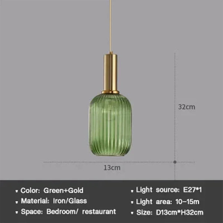 Moderne Nordic Glazen Hanglamp – Enkele Kop LED Hanglamp voor Eetkamer, Slaapkamer, Café en Studie – Wit, Groen, Cognac & meer