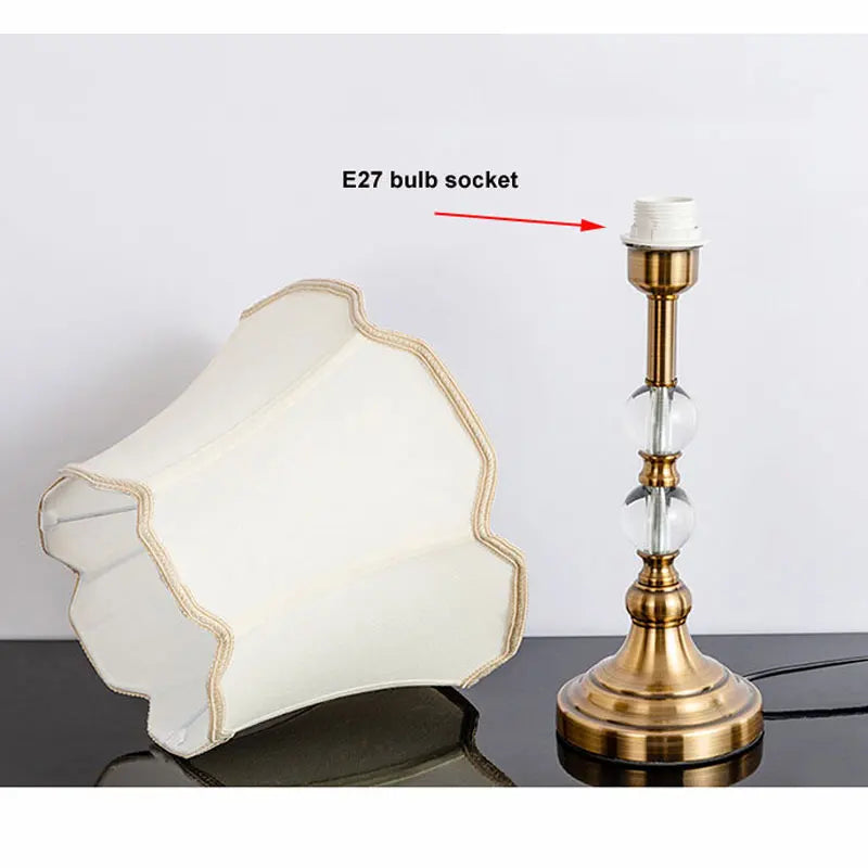 Amerikaanse imitatie koper kristal nachttischlamp - moderne Europese stijl bureau lamp