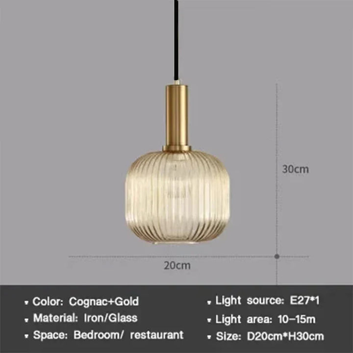 Moderne Nordic Glazen Hanglamp – Enkele Kop LED Hanglamp voor Eetkamer, Slaapkamer, Café en Studie – Wit, Groen, Cognac & meer