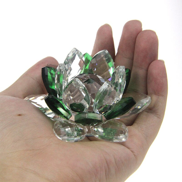Kristall Lotusbloem Handwerk Glas Briefgewicht Huis Decoratie Ornamenten Figuren Huis Huwelijk Feest Decor Geschenken Souvenir