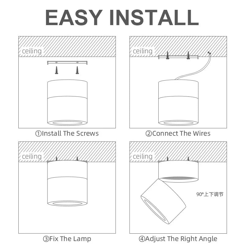 Moderne LED Wandlamp - Ronde Opbouw Inbouwlamp met Neutrale, Koele en Warme Lichtopties voor Keuken, Slaapkamer, Eetkamer en Meer