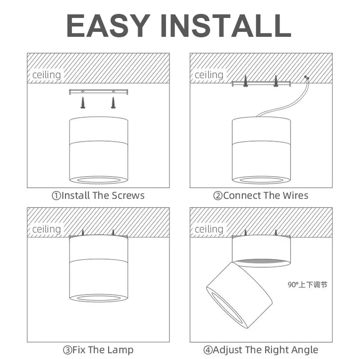 Moderne LED Wandlamp - Ronde Opbouw Inbouwlamp met Neutrale, Koele en Warme Lichtopties voor Keuken, Slaapkamer, Eetkamer en Meer