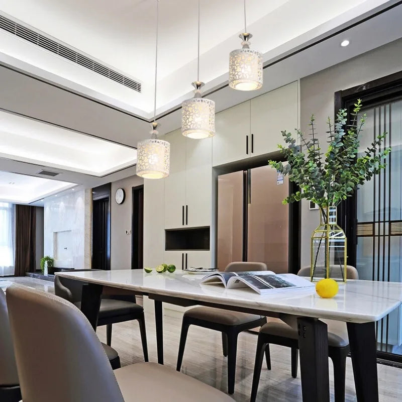 Moderner Witte Kristallen Hanglamp – Ingebouwde Plafondlamp met LED-lampen voor Slaapkamer, Woonkamer, Keuken en Trappen