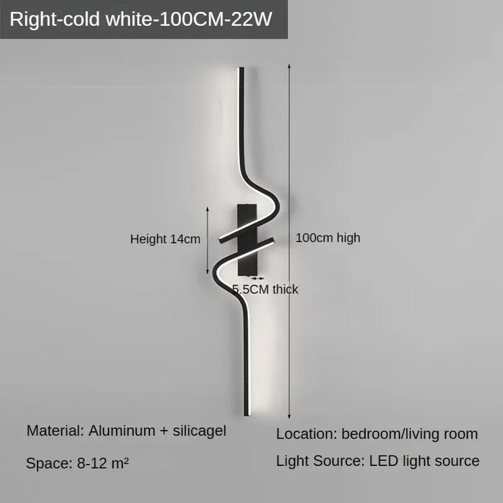 Moderne Minimalistische Strepen LED Wandlamp Slaapkamer Verlichting voor Nachttafel Wandlamp LED Licht Woonkamer TV Sofa Achtergrond Wandlamp