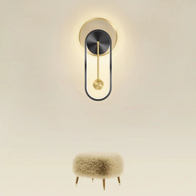 Moderne LED Klok Wandlamp – Stijlvolle Wandgemonteerde Lamp voor Slaapkamer, Woonkamer en Woondecoratie