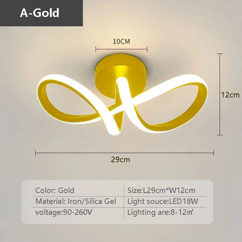 Moderne LED plafondlamp – Minimalistische lijnlamp voor hal, entree, gang, trap en binnendecoratie – AC gevoed, LED-lamp inbegrepen
