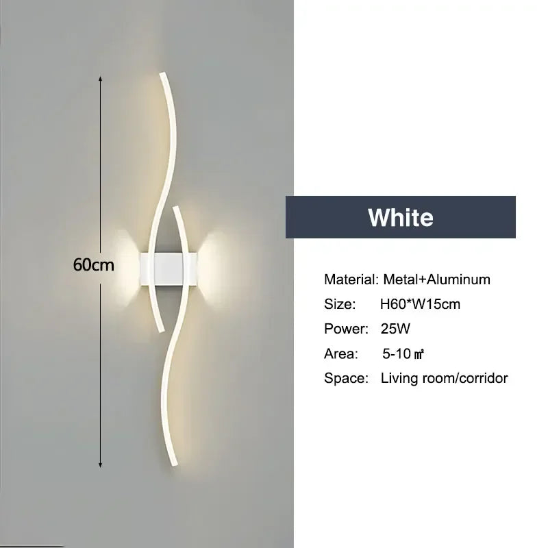 Moderne LED Wandlampen – Op- en neerwaartse wandlampen voor slaapkamers, gangen en binnenverlichting