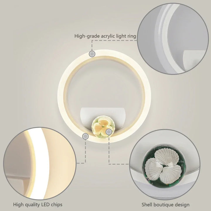 Moderne LED Wandlamp – Aanpasbare 3-Kleur Lichtbron voor Slaapkamer, Woonkamer, Balkon en Interieurdecoratie