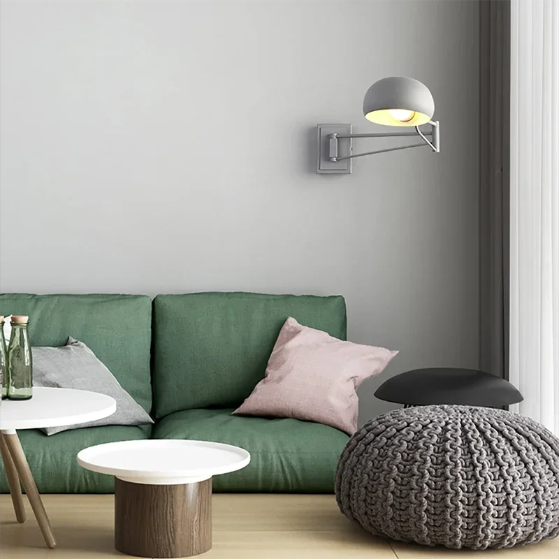 Moderne opvouwbare LED-wandlamp - intrekbare oogvriendelijke wandlamp voor slaapkamer, studie, woonkamer en badkamer