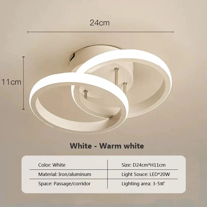 Moderne LED plafondlamp - Dimbare binnenverlichting voor hal, trap, foyer, balkon en slaapkamer