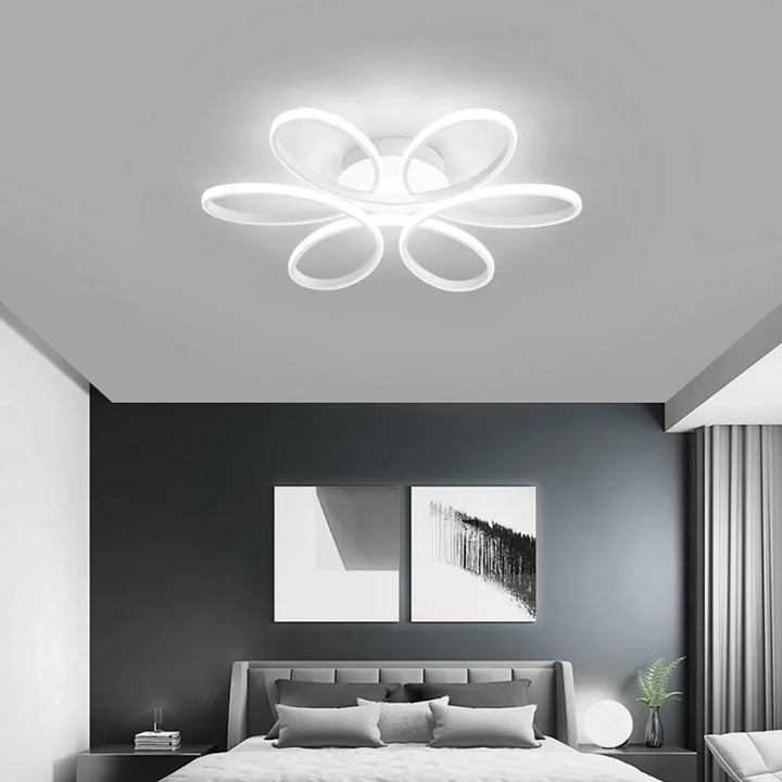 Moderne LED bloem plafondlamp | 12W driekleurige plafondlamp voor woonkamer, gang, slaapkamer en meer