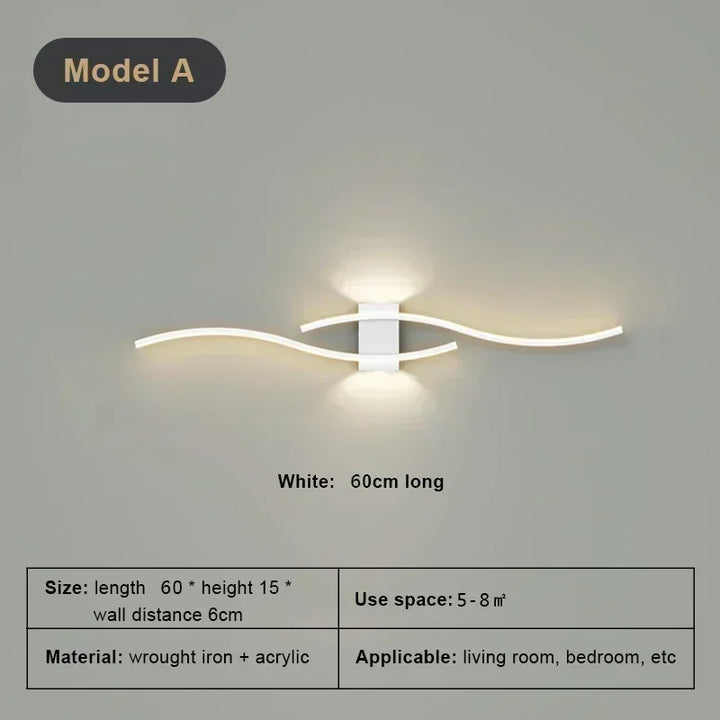 Moderne LED Wandlamp – Dimbare Op- en Neerwaartse Wandlamp voor Slaapkamer, Woonkamer en Interieurs
