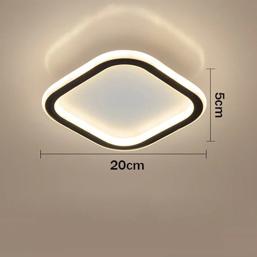 Moderne minimalistische plafondlamp – vierkant/rond LED oogbeschermlamp voor slaapkamer, kantoor, woonkamer en lounge ruimtes (90-260V)