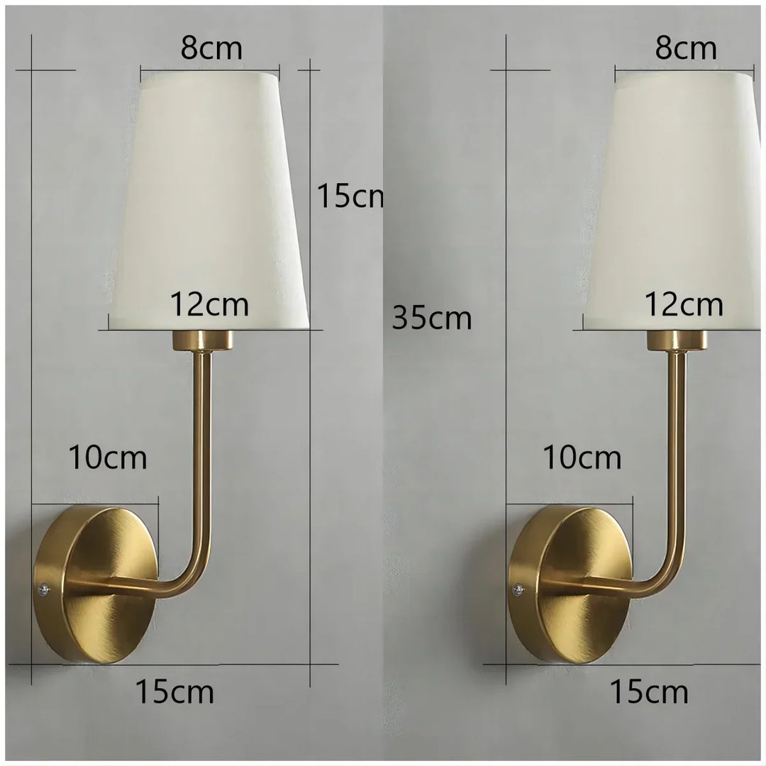 Nordic Minimalismus LED Wandlamp – Moderne Linnen lampenkap voor woonkamer, slaapkamer en trappenhuis decor