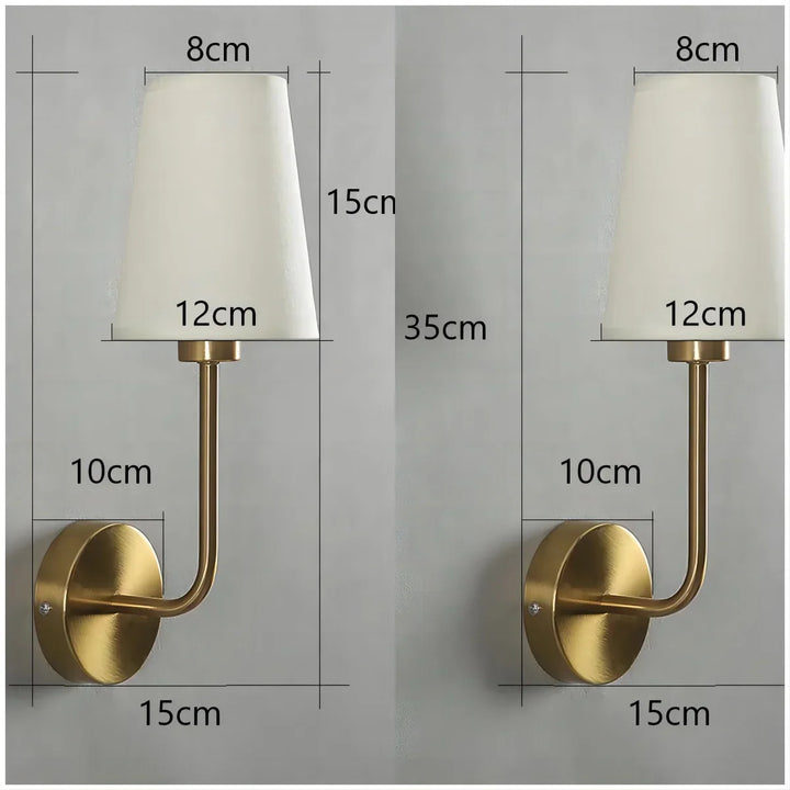 Nordic Minimalismus LED Wandlamp – Moderne Linnen lampenkap voor woonkamer, slaapkamer en trappenhuis decor