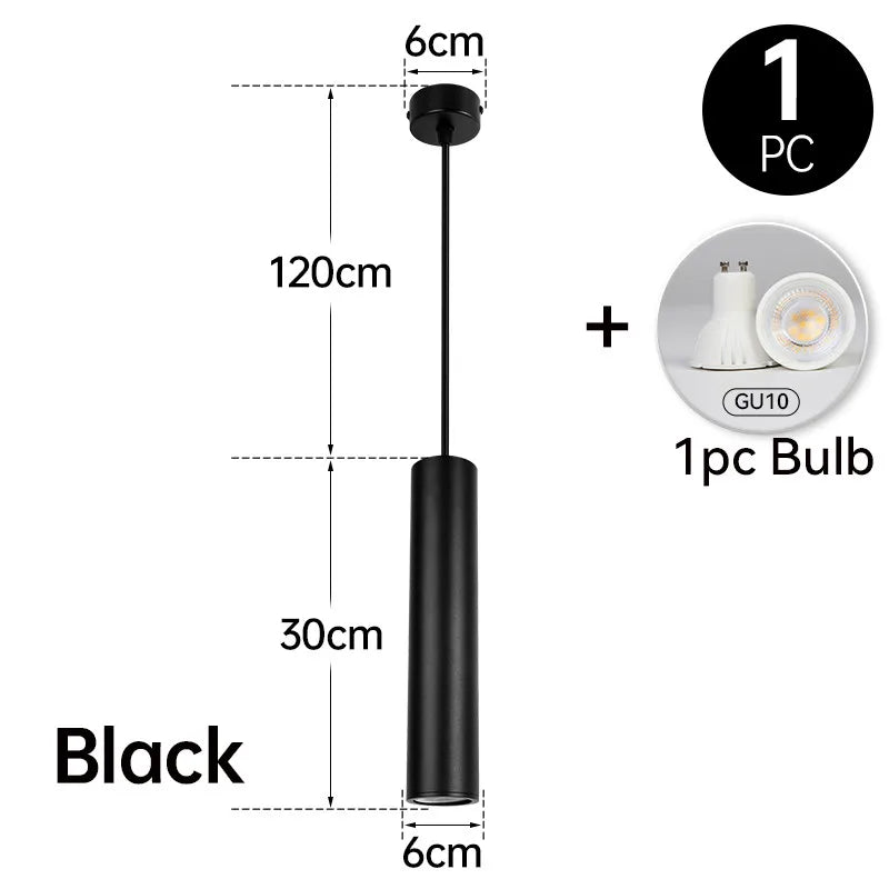Moderne LED Hanglamp – Slanke Cilindrische Hanglamp voor Keuken, Woonkamer en Slaapkamer Decor