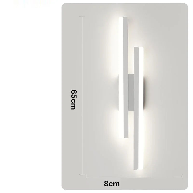 Moderne LED wandlamp met koperen pijp en acryl kap