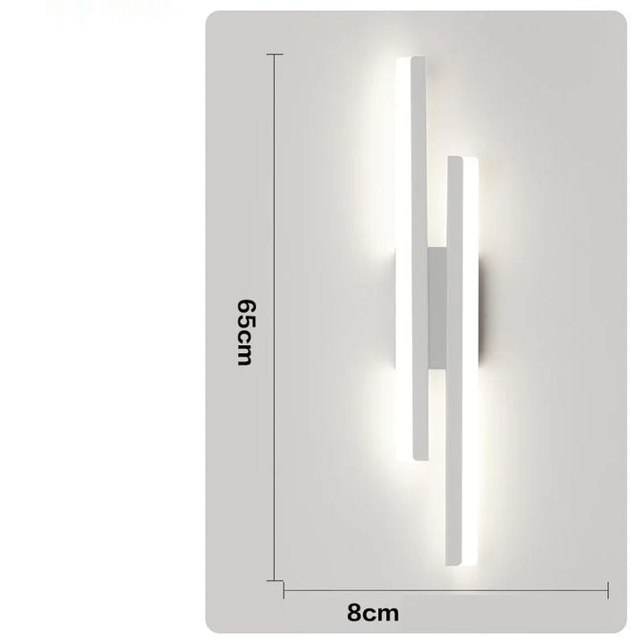 Moderne LED wandlamp met koperen pijp en acryl kap