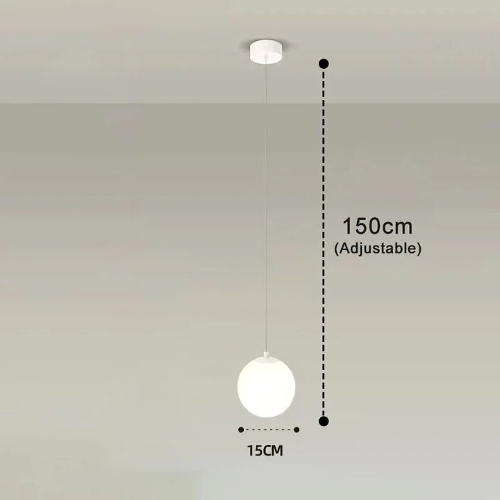 Moderne Glass LED Pendant Light – Nordic Style Hanglamp voor Woonkamer, Slaapkamer, Restaurant en Bar, 220V AC, Binnenverlichtingsarmatuur