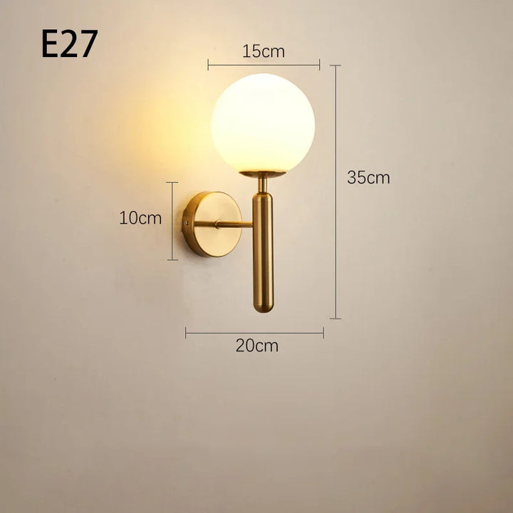 Moderne LED Wandlamp – Interieur Wandlamp voor Hotel, Badkamer, Slaapkamer, Woonkamer, Hal & Gang, E27 Drie-Kleur Verstelbaar, AC Aangedreven