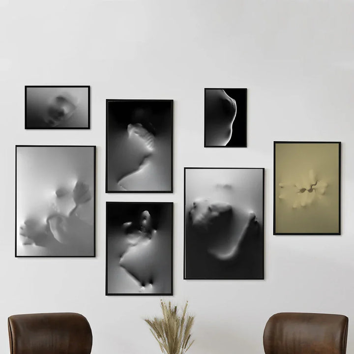 Moderne Kunst Abstracte Geestfiguren Op De Muur Canvasprints Zwart Witte Muurkunst Posters Foto's Voor Woonkamer Slaapkamer Kunst Decor