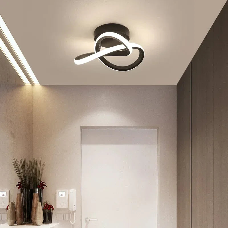 Moderne LED Wandleuchte – Kleeblatt Zwart & Witte Plafondlamp voor Slaapkamer, Woonkamer, Gang en Werkkamer met Afstandsbediening en Dimbare Opties