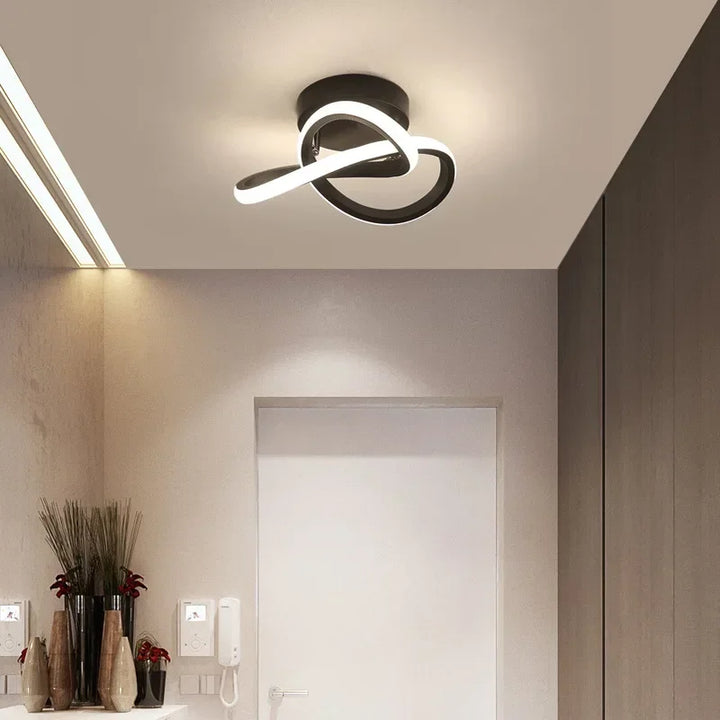Moderne LED Wandleuchte – Kleeblatt Zwart & Witte Plafondlamp voor Slaapkamer, Woonkamer, Gang en Werkkamer met Afstandsbediening en Dimbare Opties