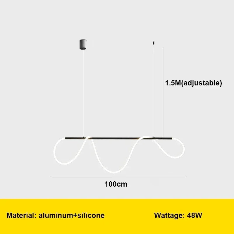 Moderne LED Pendelleuchte – Stijlvolle plafondlamp voor eethoek, keuken & kantoor, energiezuinige AC-voeding, LED-lampen inbegrepen