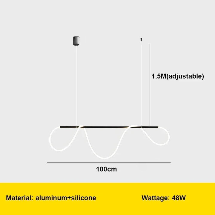 Moderne LED Pendelleuchte – Stijlvolle plafondlamp voor eethoek, keuken & kantoor, energiezuinige AC-voeding, LED-lampen inbegrepen