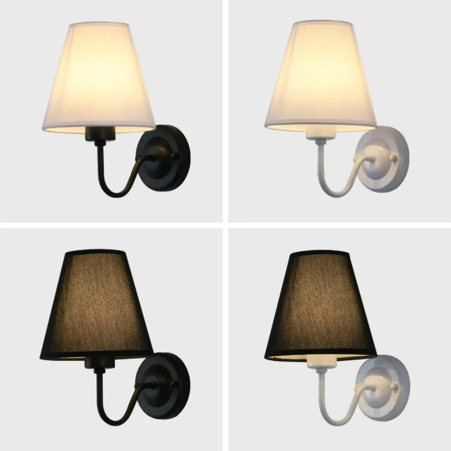 Moderne LED-Stof-Wandlamp - E27 Retro-Wandlampen voor Slaapkamer, Woonkamer, Hotel en Eetkamer