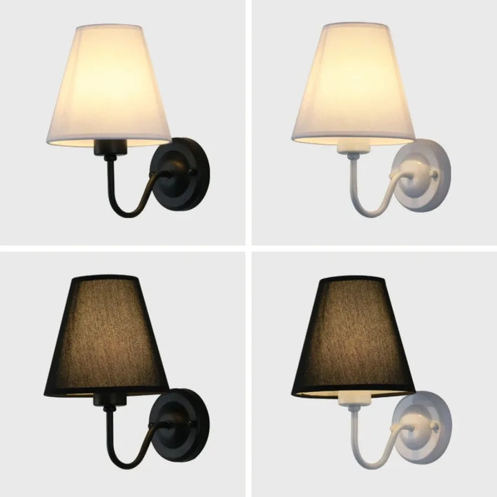 Moderne LED-Stof-Wandlamp - E27 Retro-Wandlampen voor Slaapkamer, Woonkamer, Hotel en Eetkamer