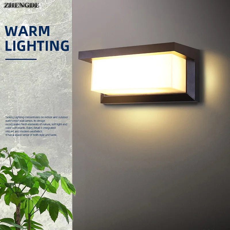 Moderne LED buitenwandlamp met bewegingssensor - Waterdichte veranda lamp, buitenverlichtingssysteem