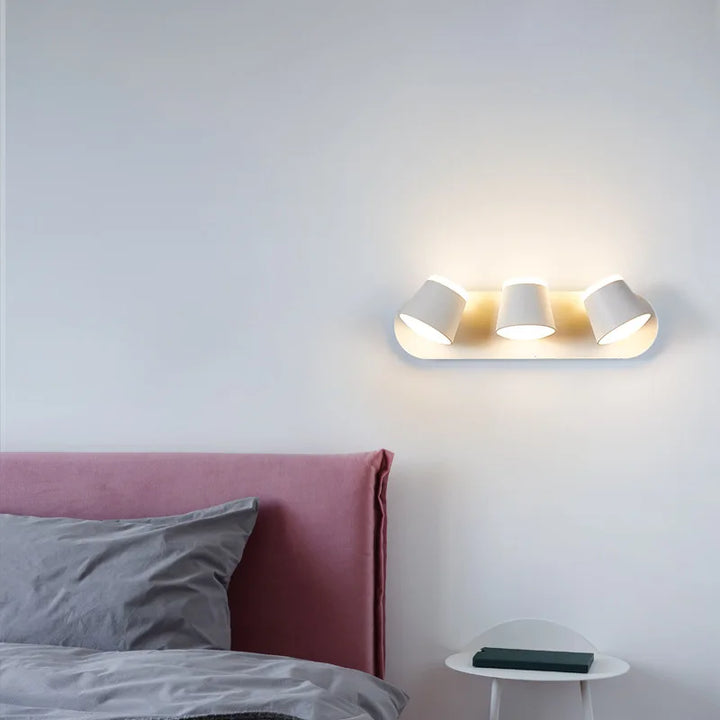 Moderne LED Wandlamp – 330° Verstelbaar, 3000K & 6500K Verstelbaar Wit Licht, Aluminium Legering Wandgemonteerde Lamp voor Slaapkamer, Keuken en Woonkamer