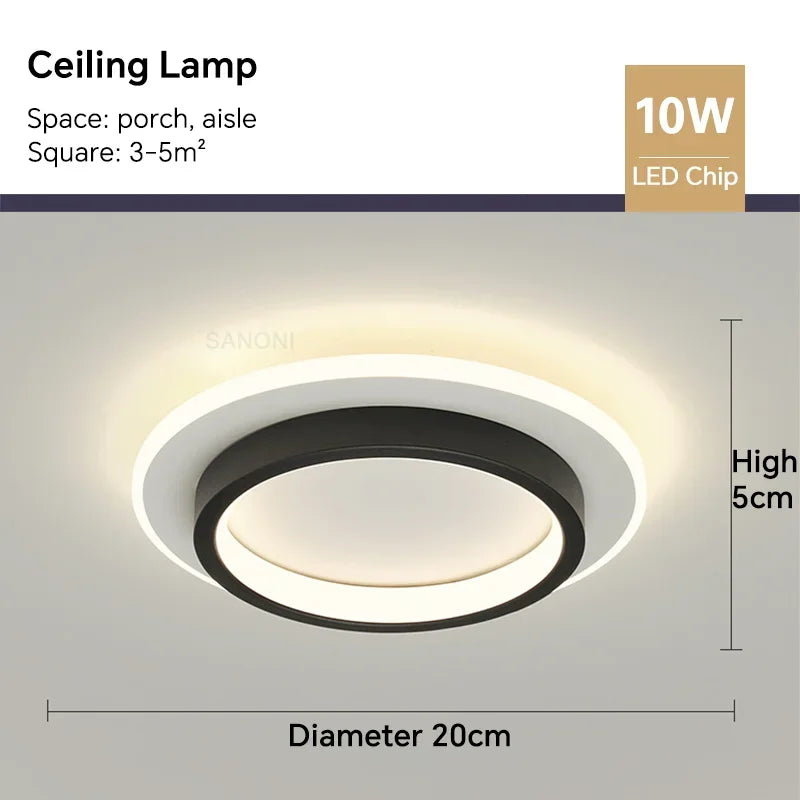 Moderne LED ceiling light - Square ceiling lamp for living room, staircase, hallway and more