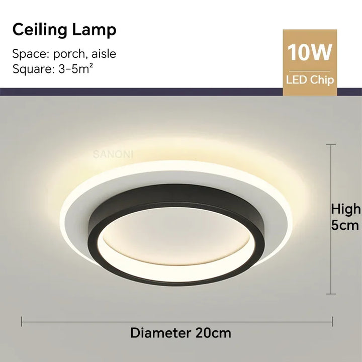 Moderne LED ceiling light - Square ceiling lamp for living room, staircase, hallway and more