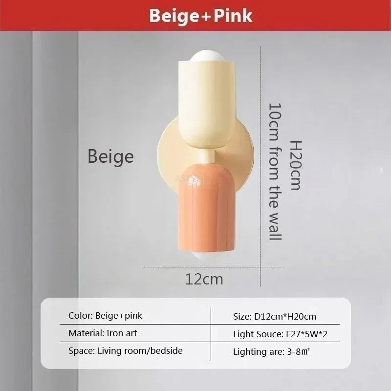Nordic LED Wandlampen – Moderne Minimalistische Dubbele Wandlamp voor Woonkamer, Slaapkamer, Studie en Binnendecoratie