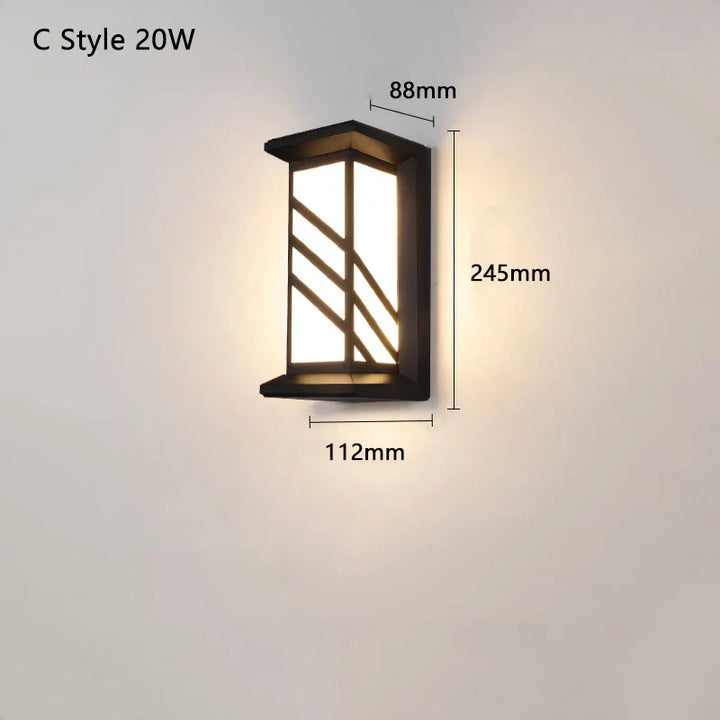 Moderne LED buitenwandlamp met bewegingssensor - Waterdichte veranda lamp, buitenverlichtingssysteem