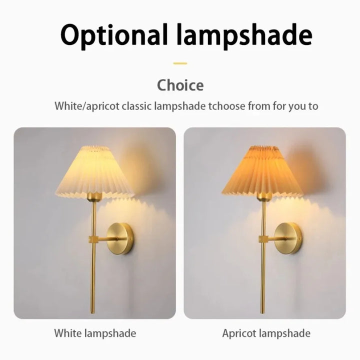 Nordic LED Wandlamp – Modern retro design voor woonkamer, slaapkamer en kantoor, E27 fitting, stoffen kap, wandmontage