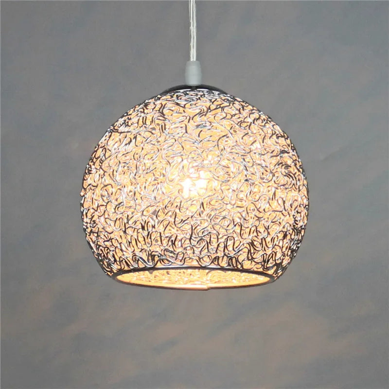 Moderne Kleurrijke Ronde Hanglamp – E27 LED Hanglamp voor Slaapkamer, Woonkamer, Café en Restaurant