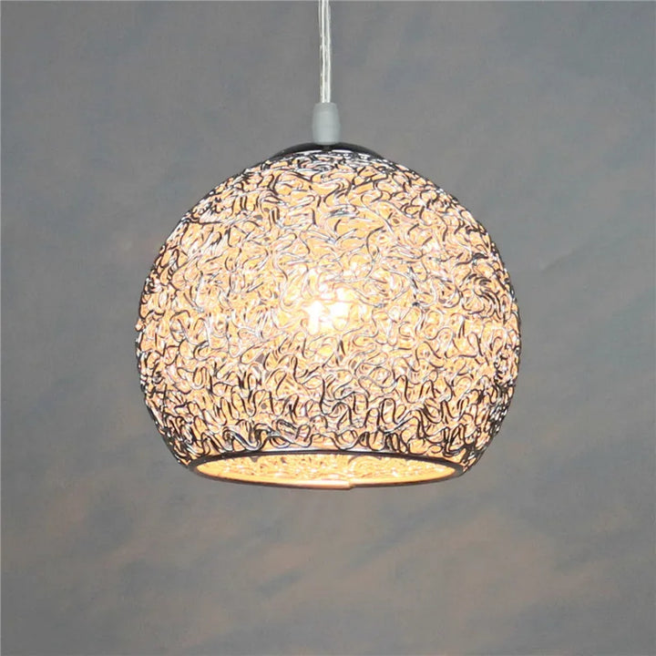 Moderne Kleurrijke Ronde Hanglamp – E27 LED Hanglamp voor Slaapkamer, Woonkamer, Café en Restaurant