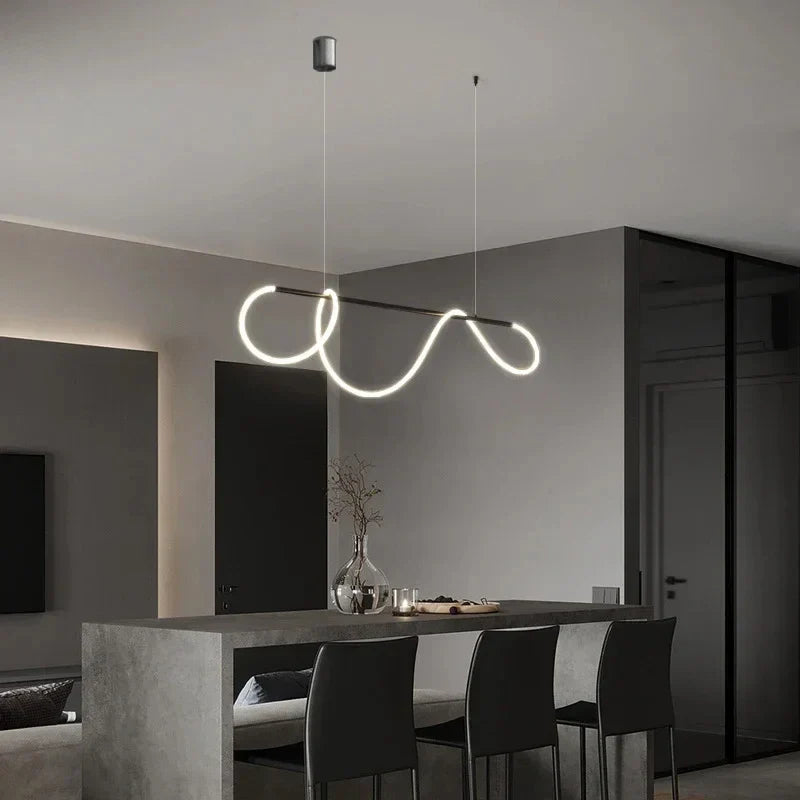 Moderne LED Pendelleuchte – Stijlvolle plafondlamp voor eethoek, keuken & kantoor, energiezuinige AC-voeding, LED-lampen inbegrepen