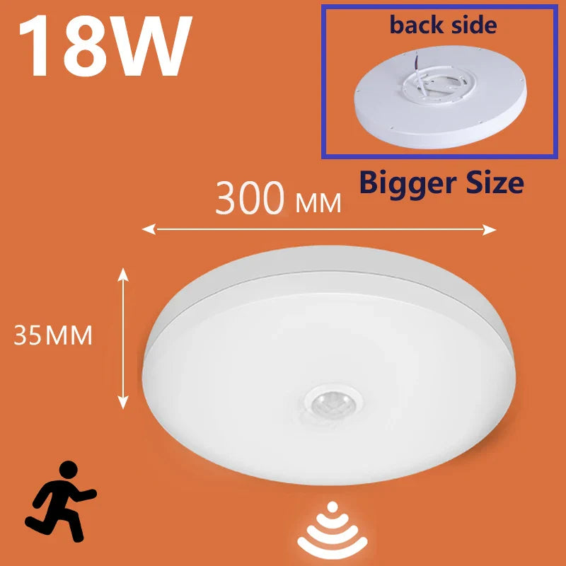 LED PIR bewegingssensor plafondlamp - moderne verlichting voor slaapkamer, woonkamer, trappenverlichting